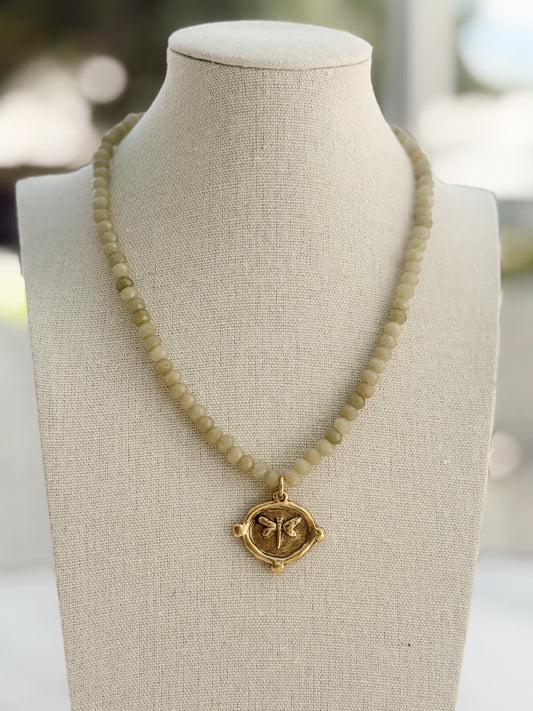 Dragonfly Beaded Necklace