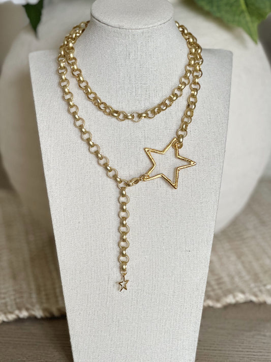 Double Wrap Star Necklace