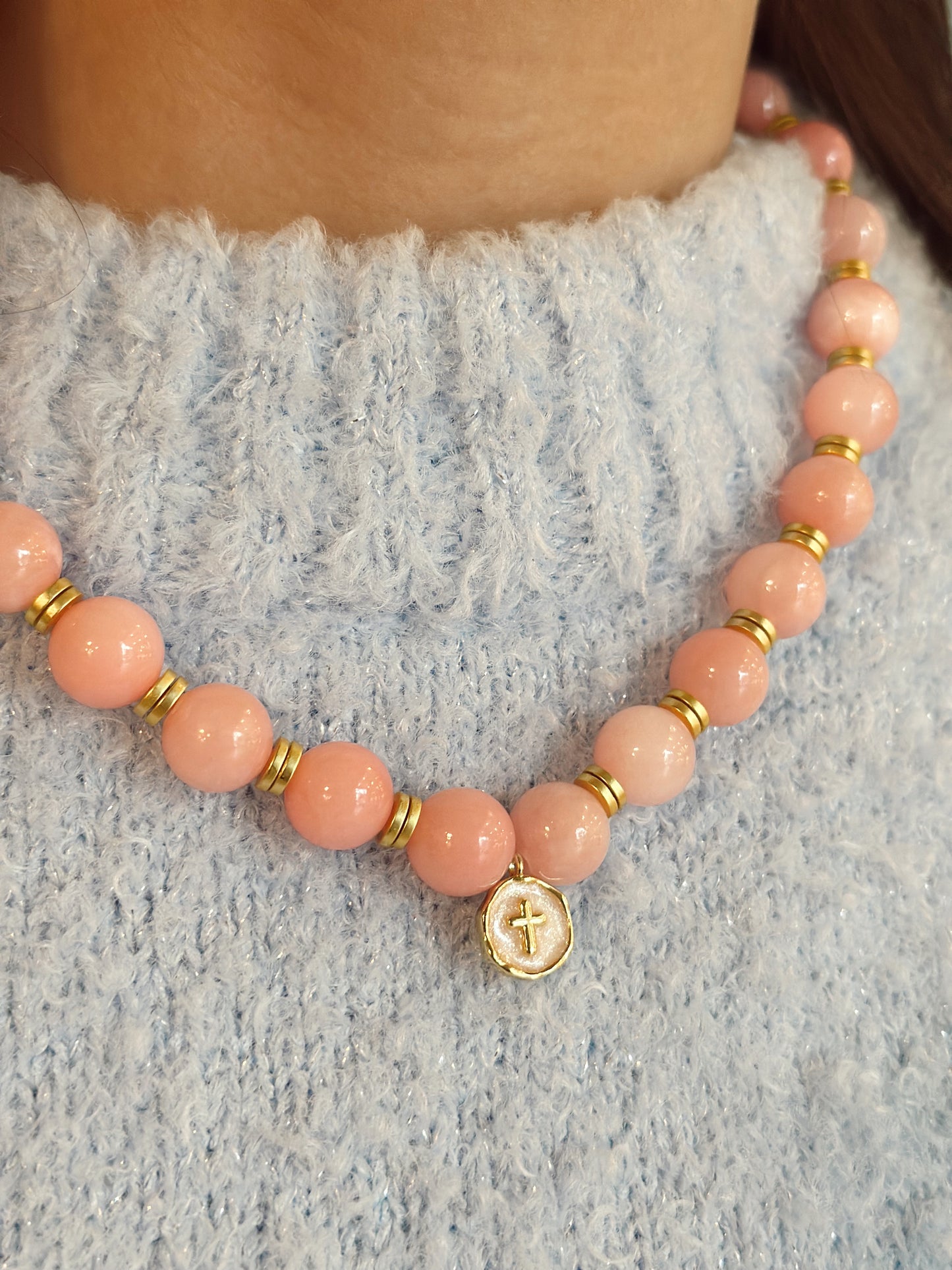 Beaded Cross Necklace