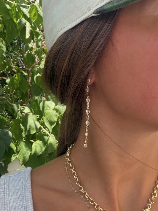 Gold Dimond Drop Earring