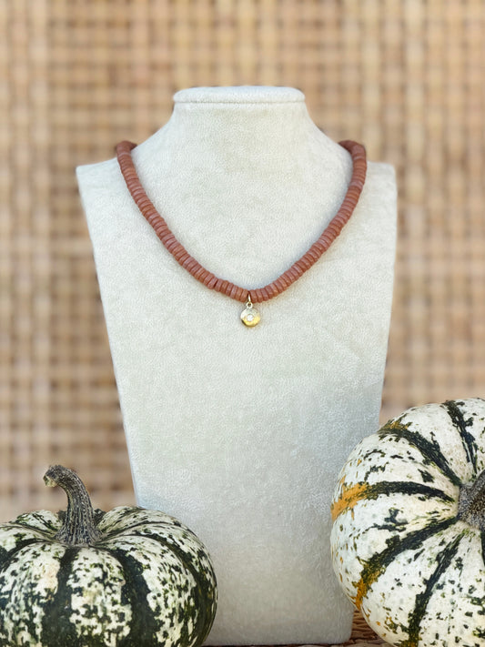 Beaded Bezel Necklace