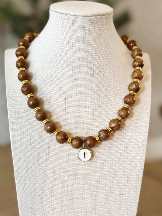 Beaded Cross Necklace