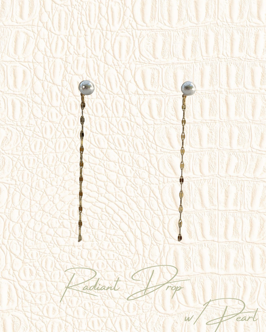 Radiant Drop with Pearl Earring