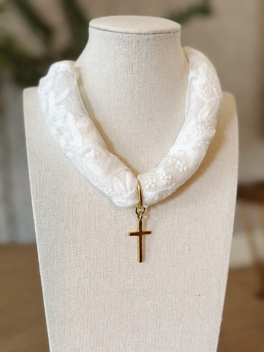 Ivory Cross Necklace