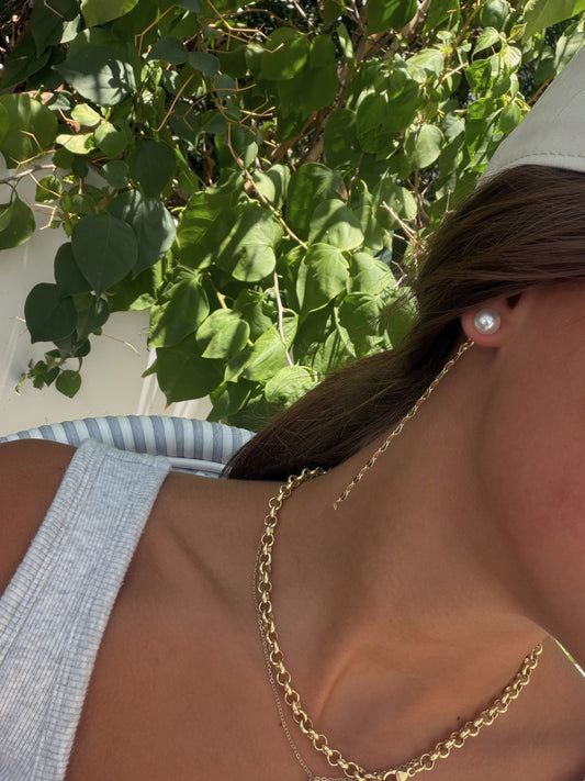 Radiant Drop with Pearl Earring