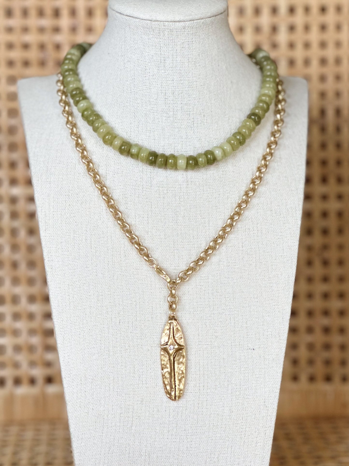 Green Layering Necklace